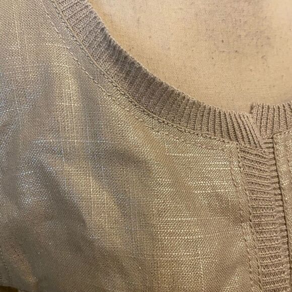 Alfredo Dominguez linen/ wool belted cardigan, L - Picture 7 of 11